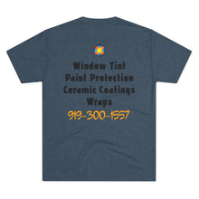 Load image into Gallery viewer, Custom Window Tinting Crew Tee | Unisex Tri-Blend T-Shirt with Unique Design