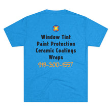 Load image into Gallery viewer, Custom Window Tinting Crew Tee | Unisex Tri-Blend T-Shirt with Unique Design