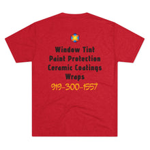 Load image into Gallery viewer, Custom Window Tinting Crew Tee | Unisex Tri-Blend T-Shirt with Unique Design