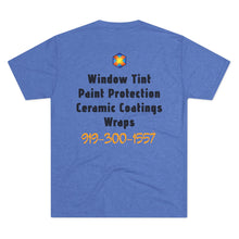 Load image into Gallery viewer, Custom Window Tinting Crew Tee | Unisex Tri-Blend T-Shirt with Unique Design