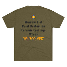 Load image into Gallery viewer, Custom Window Tinting Crew Tee | Unisex Tri-Blend T-Shirt with Unique Design