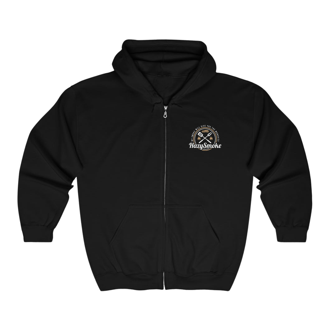 Hazy Smoke Unisex Heavy Blend™ Full Zip Hooded Sweatshirt Customizable
